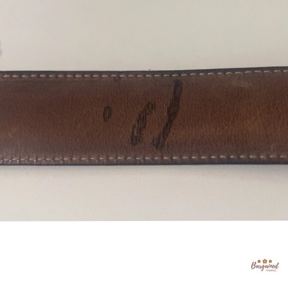 Auth Gucci Black Guccissima Leather Silver Interlocking G Buckle Belt 85/34 - Picture 12 of 13